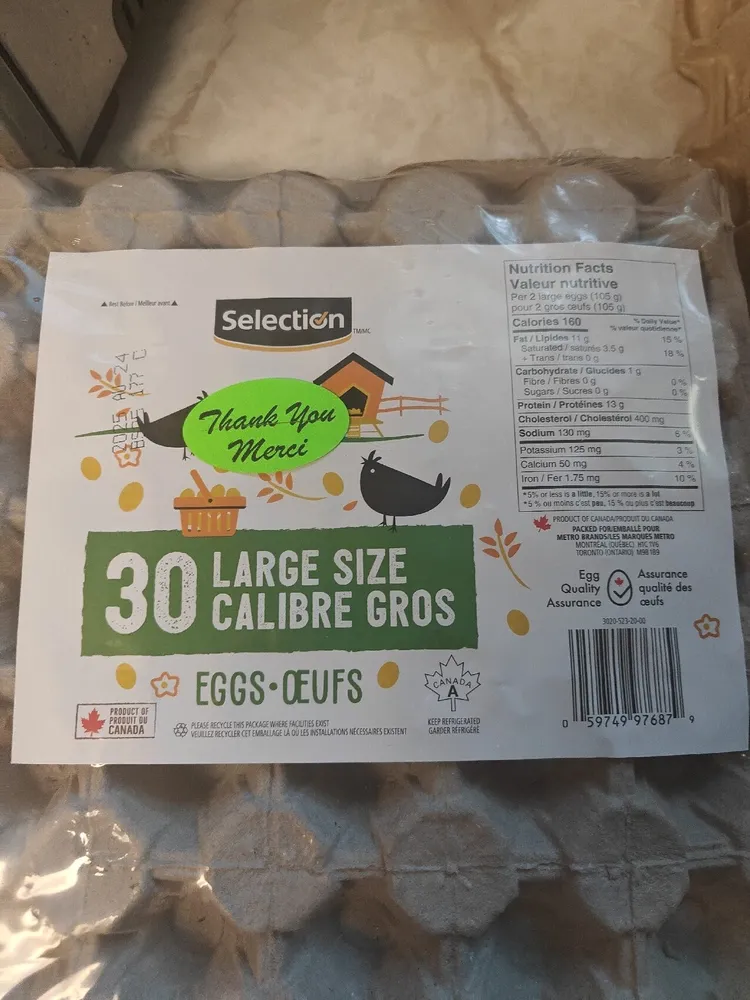 Oeufs - 30 calibre gros