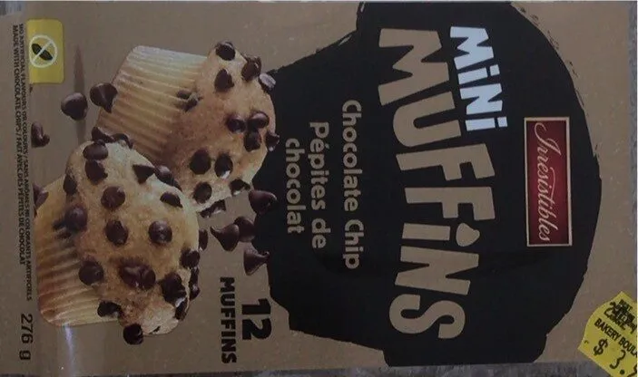 Mini muffins aux pépites de chocolat