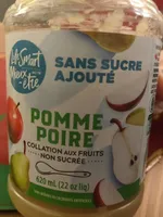 Collation aux fruits non sucrée pomme poire