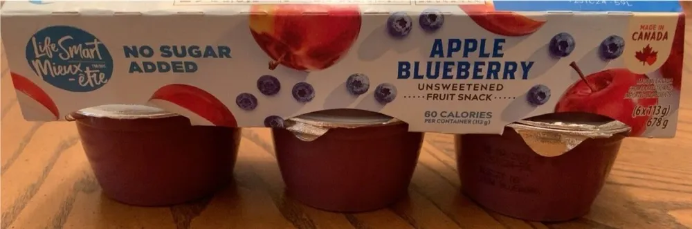 Compotes de pomme et bleuet