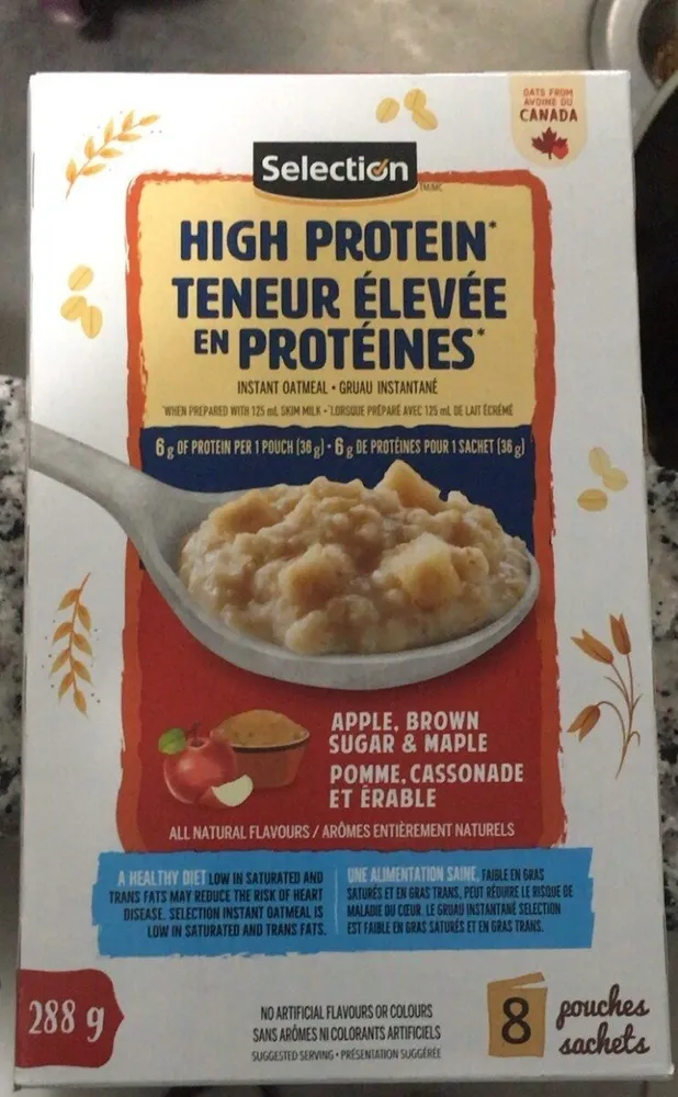 High protein instant oatmeal apple, brown sugar & maple