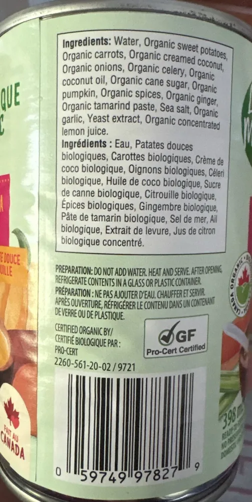 Soupe cari noix de coco