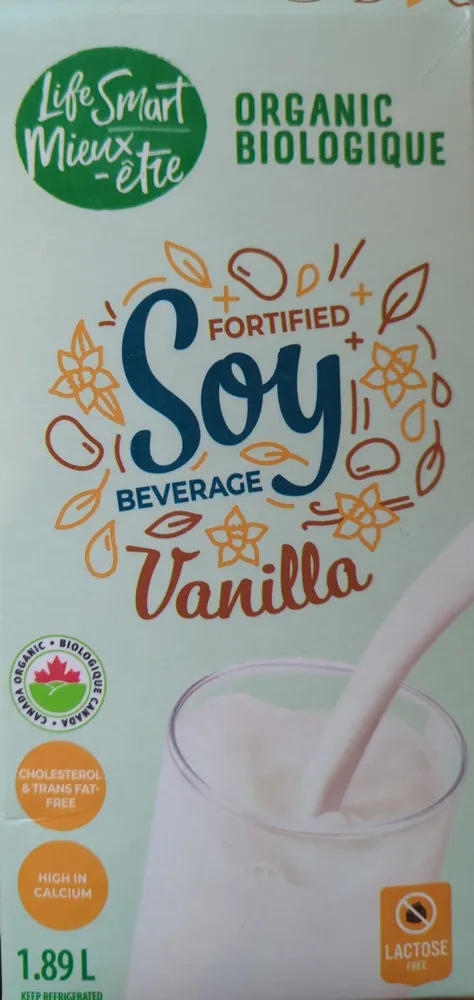 Boisson de soya enrichie vanille