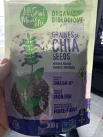 Organic chia seeds whole black