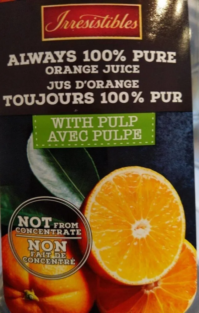 Jus d'orange avec pulpe