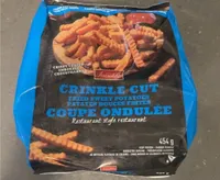Patates douces frites coupe ondulee