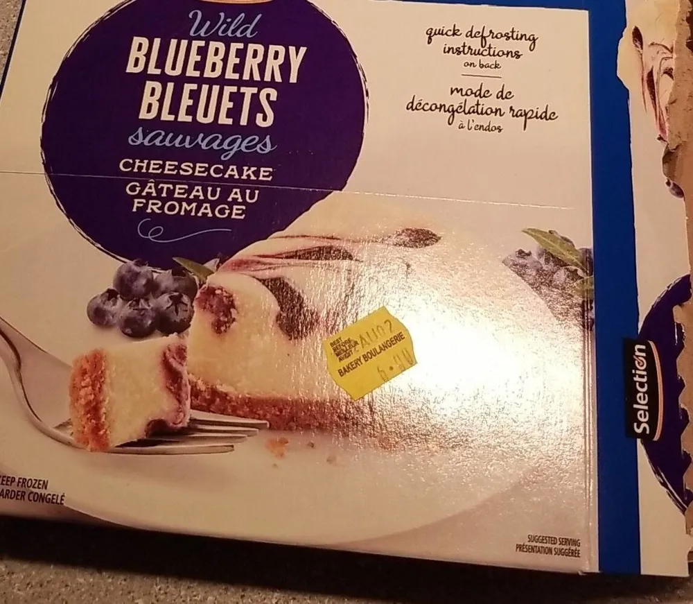 Gâteau au fromage bleuets sauvages