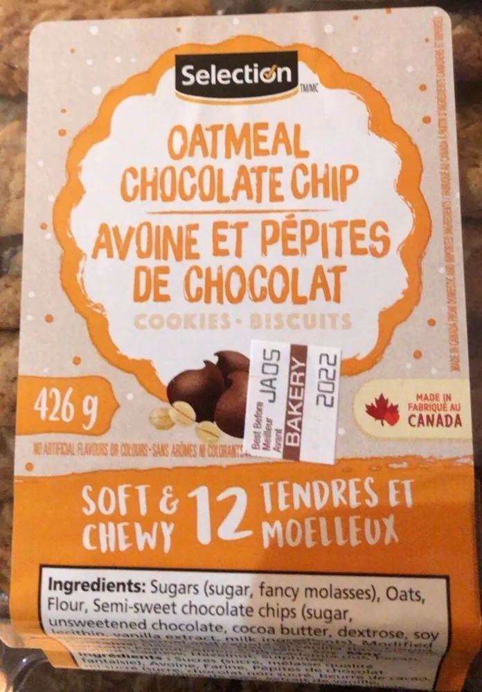 Ostmeal chocolate chip cookies