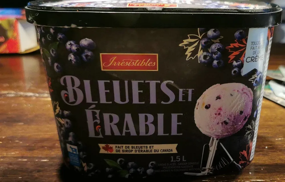 Crème glacée bleuets et érable