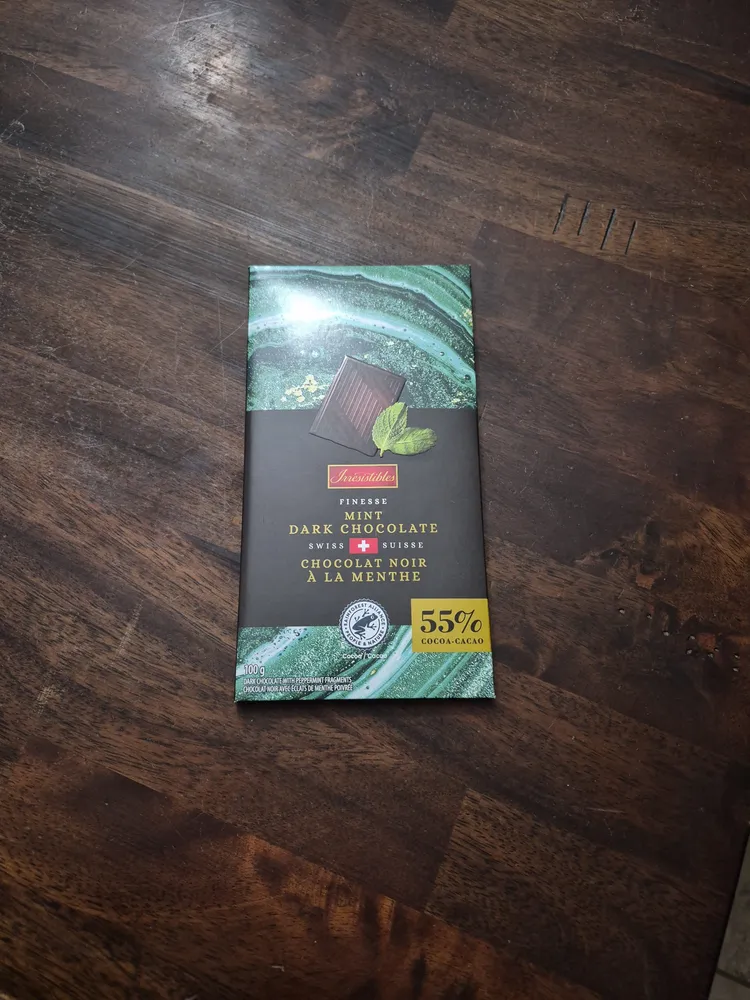 Chocolat noir à la menthe