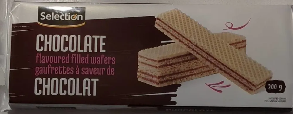 Gaufrettes à saveur de chocolat