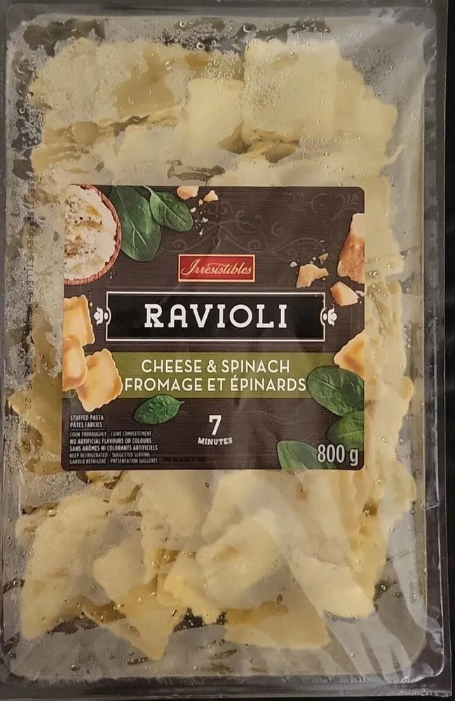 Cheese and Spinach Ravioli