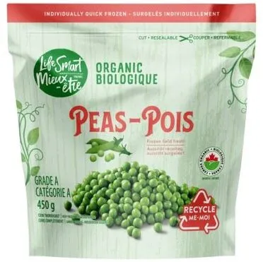 Pois surgelés, Biologique