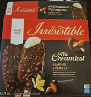 Vanilla-flavoured Ice Cream Bar In Milk Chocolaty Coating With Almond Pieces