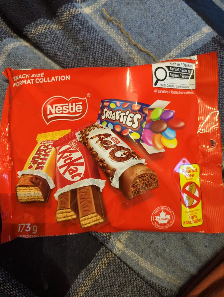 Assorted snack size bars and candies