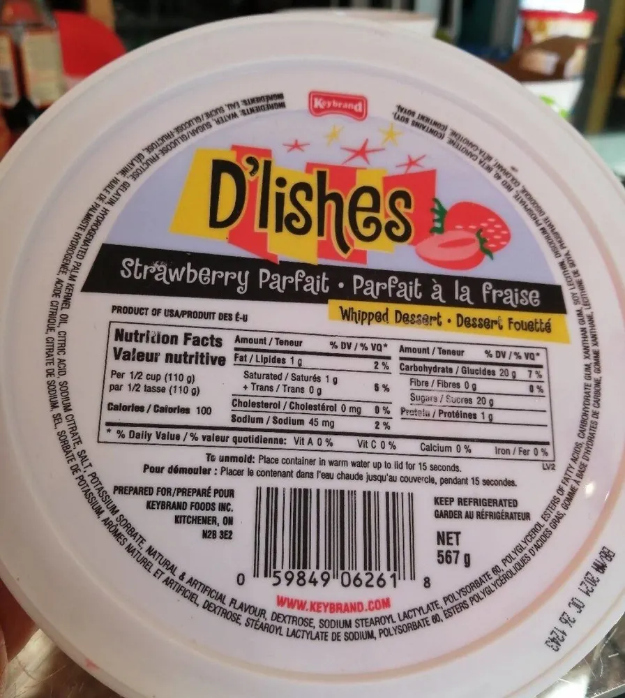Parfait à la fraise