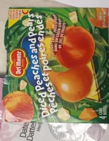 Pêches et poires en dés
