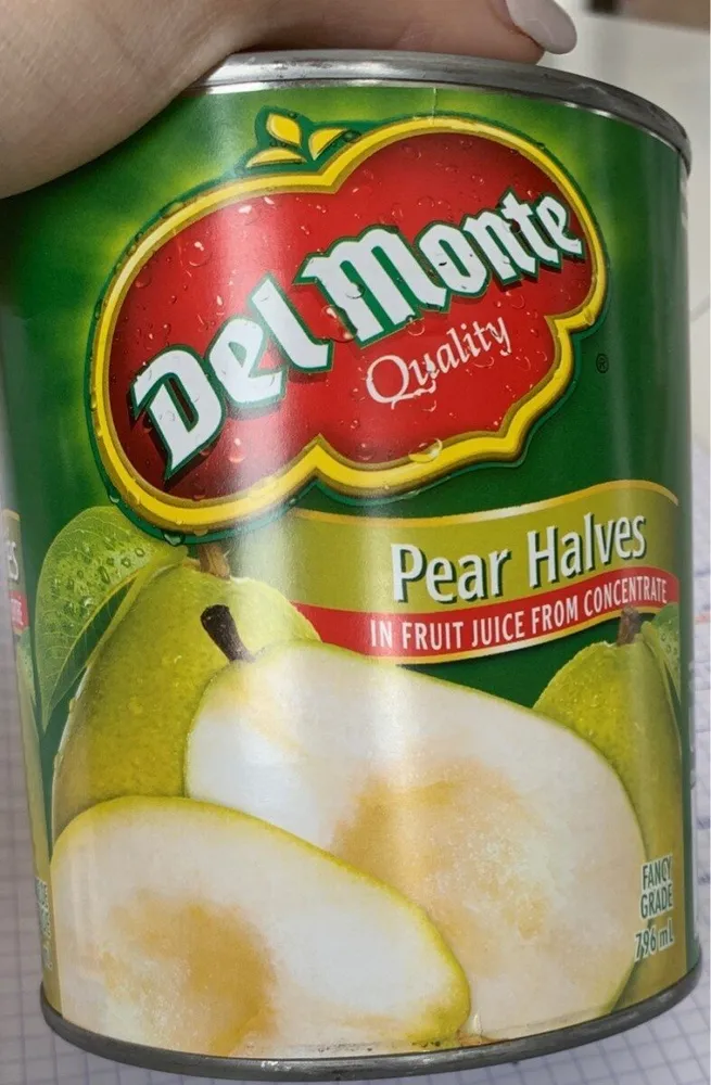 Poires en moitié