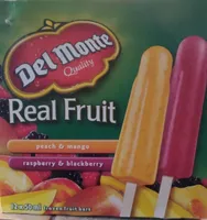 Real fruit (framboise et mûre, pêche et mange)