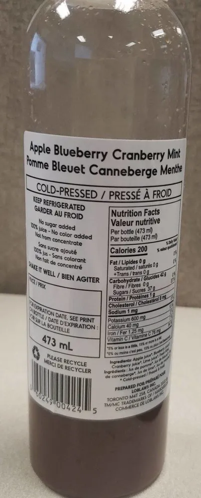 Apple Blueberry Cranberry Mint