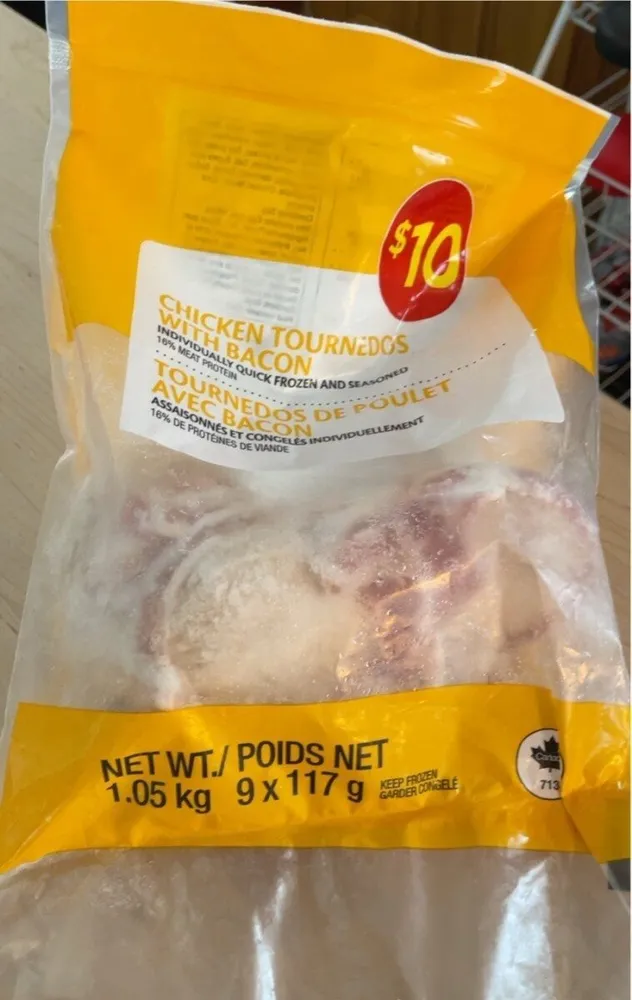 Tournedos de poulet avec bacon