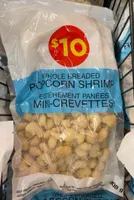 Whole breaded popcorn shrimps