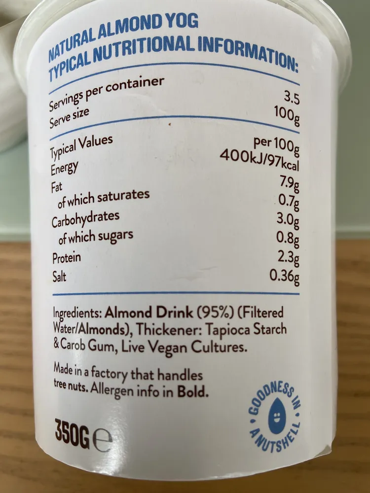 Nush Natural Almond Yog