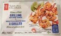 Lime & Chili raw shrimp skewers