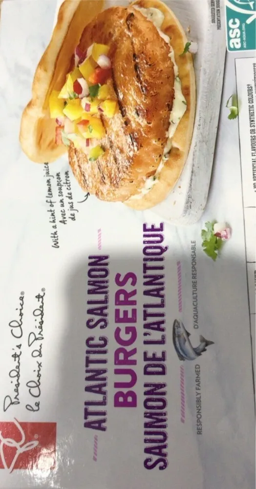 Atlantic samon burgers