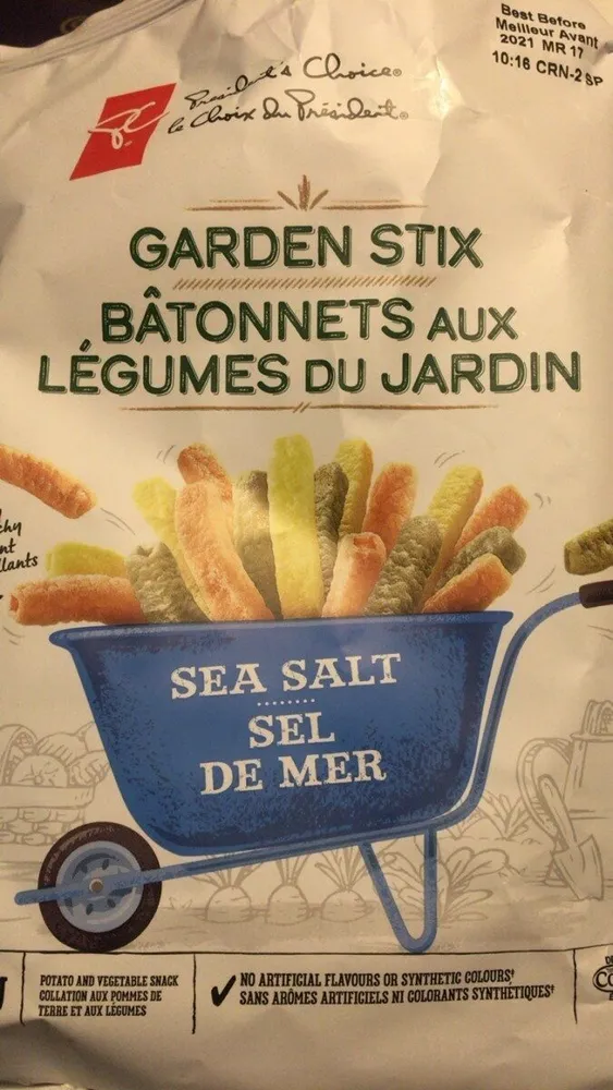 Bâtonnets aux légumes du jardin