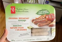 Saucisse nature pour le déjeuner à base de plantes