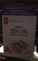 Mini crisp and thin wheat crackers