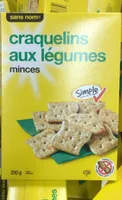 Craquelins aux légumes minces