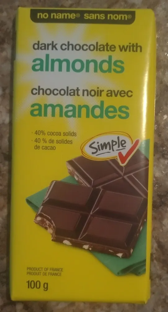 dark chocolate with almonds