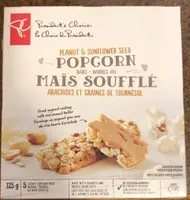 Peanut & sunflower seed popcorn bars