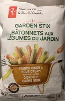 Garden Stix Bâtonnets aux légumes du jardin French Onion & Sour Cream Flavour Saveur Oignon et crème sure