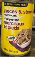 Champignons morceaux et pieds