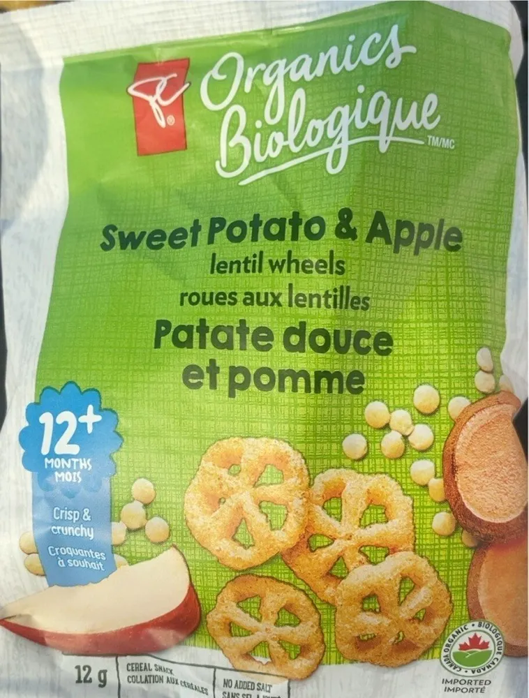 Sweet potato and apple lentil wheels