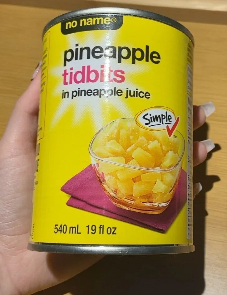 pineapple tidbits in pineapple juice