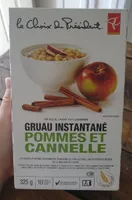 Gruau instantané pommes et canelle