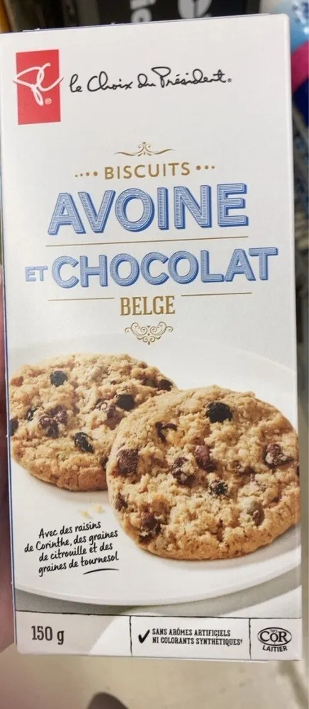 Biscuits avoine et chocolat
