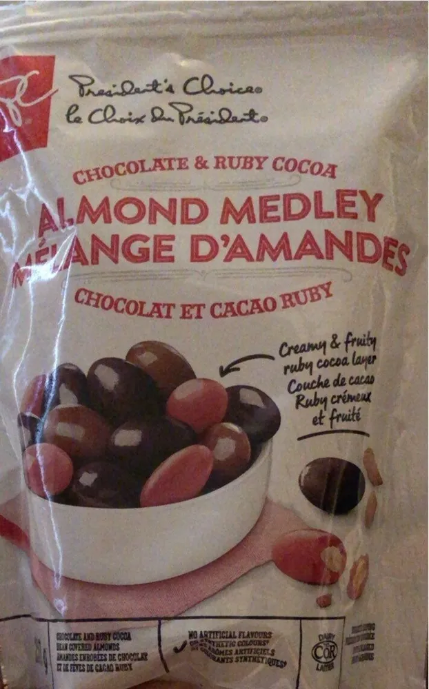 Mélange d’amandes chocolat et cacao ruby