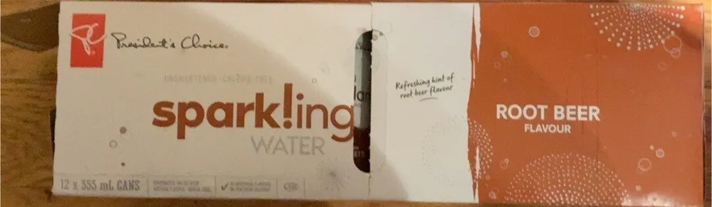 Sparkling water root beer flavour