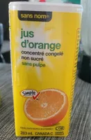 Jus d’orange concentré surgelé