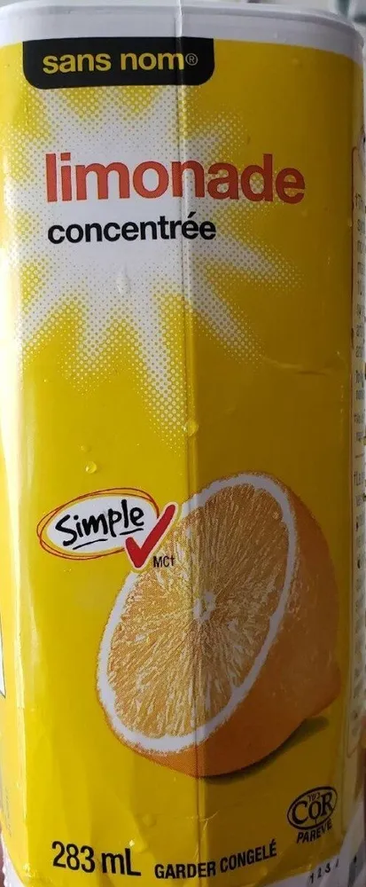 Limonade concentré, sans nom