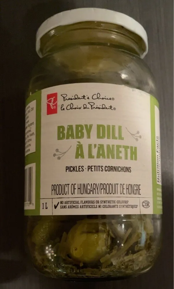 Baby dill pickles