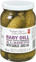 Baby dill pickles with garlic