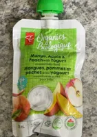Mango, apple and peach with yogurt