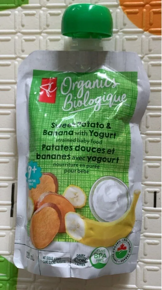 Sweet potato & banana with yogurt