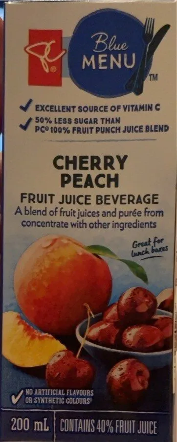 Cherry Peach Fruit Juice Beverage